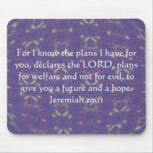 Mousepad Pois eu sei os planos que tenho - Jeremiah 29:11