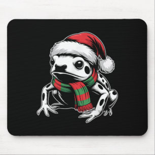 Mousepad Poison Dart Sapo Xmas Santa Hat Scarf Christmas Co