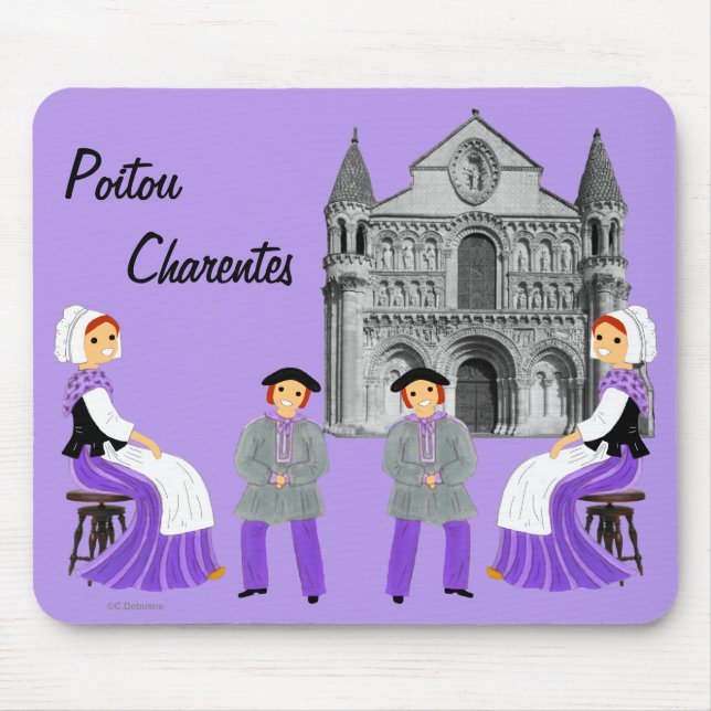 Mousepad Poitou-Charentes, França (Frente)