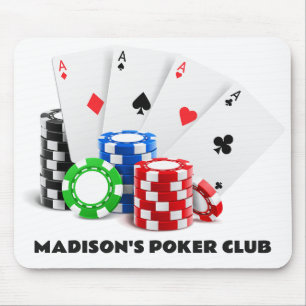 Mousepad Poker de Texto Personalizado / Casino