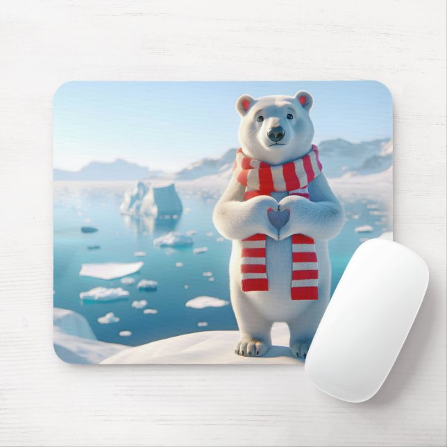 Mousepad Polar Bear Love (Com mouse)