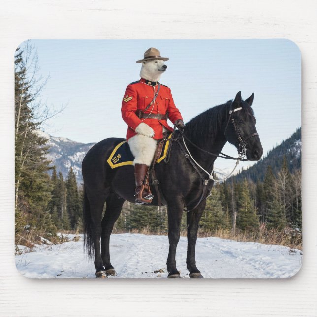 Mousepad Polar Bear RCMP Corporal On Horseback (Frente)