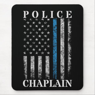 Mousepad Polícia Chaplain - Bandeira Americana