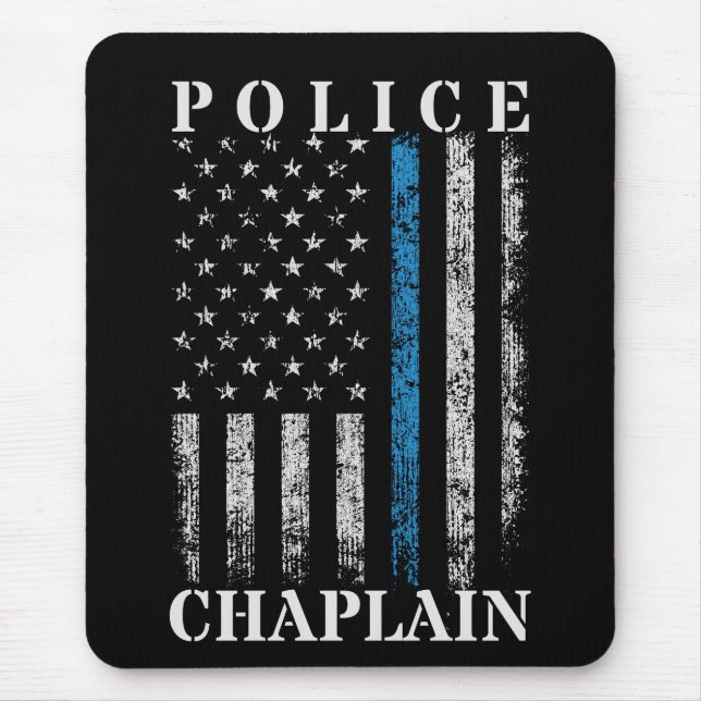 Mousepad Polícia Chaplain - Bandeira Americana (Frente)