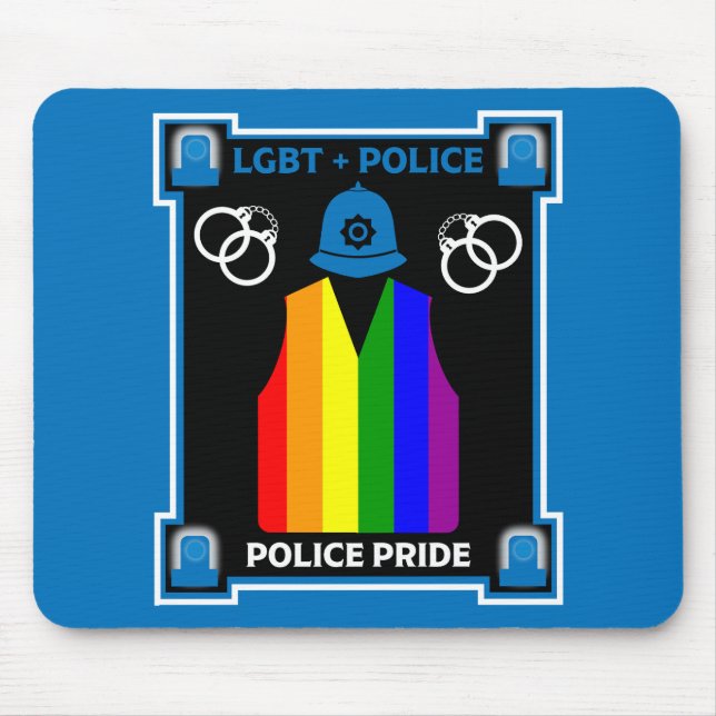 Mousepad Polícia de Orgulho gay LGBT+ (Frente)