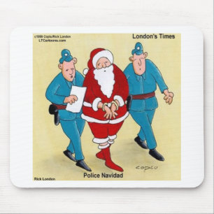 Mousepad Polícia Navidad: Papai Noel Foi Muito Mau