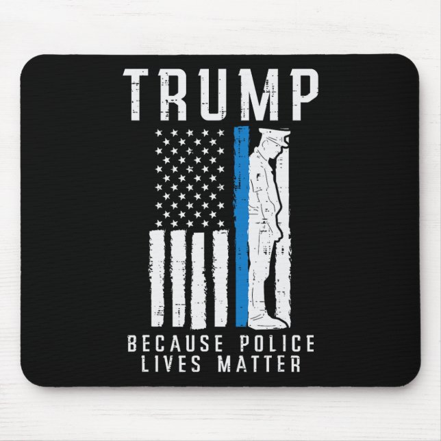 Mousepad Polícia Vive Problema Pro Trump Thin Blue Line UF (Frente)