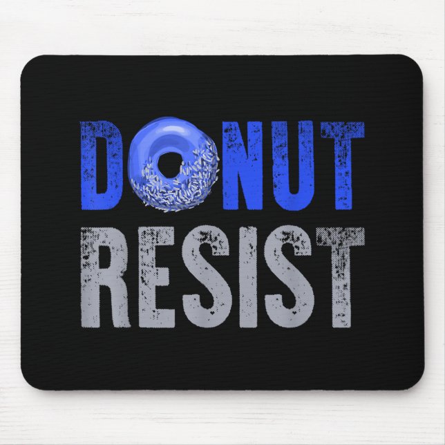 Mousepad Policial Shirt Thirt Blue Line Rosquinha Resist J (Frente)