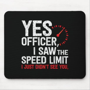 Mousepad Policial Speeding - Para Entusiastas De Carro, Amp