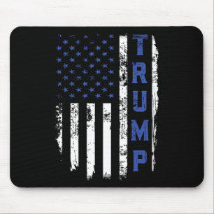 Mousepad Policial Thin Blue Line Republican Policial Usa Ba