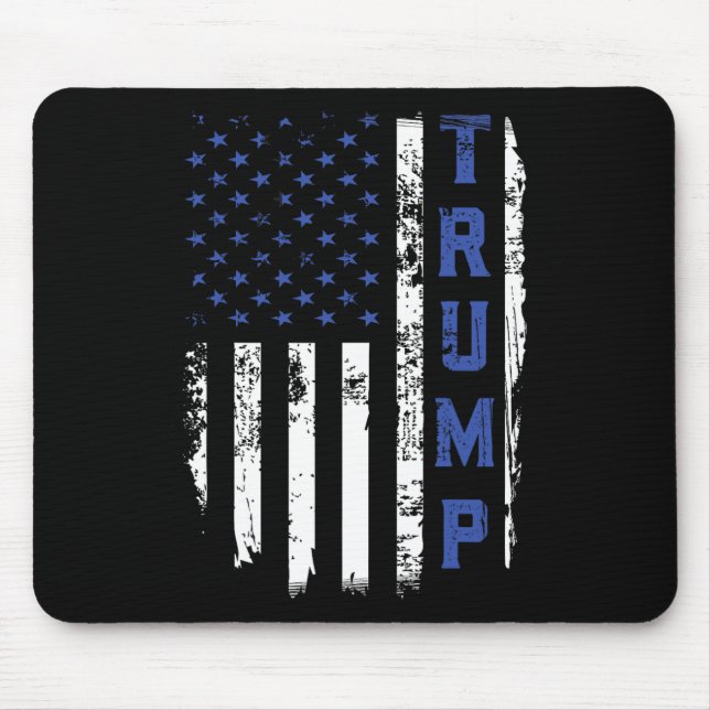 Mousepad Policial Thin Blue Line Republican Policial Usa Ba (Frente)