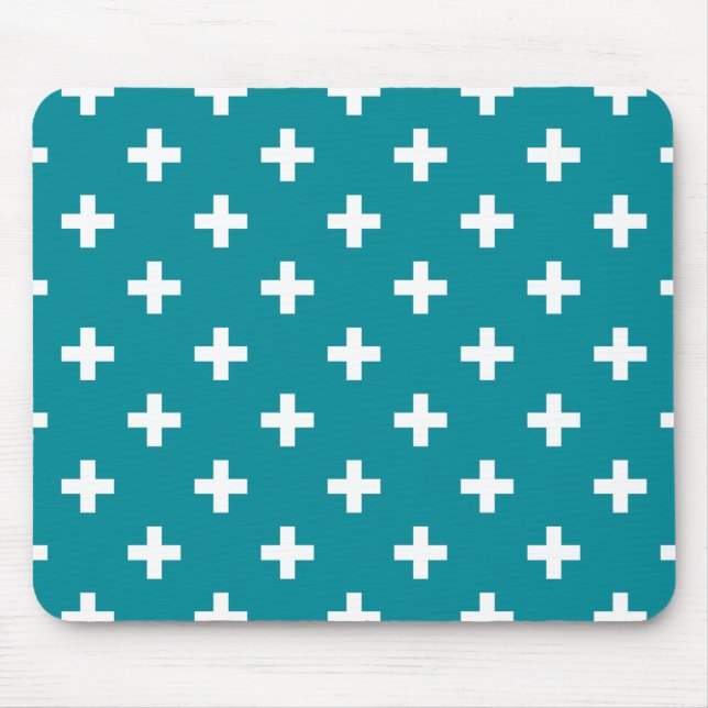 Mousepad Polka branca cruza-se em chá (Frente)