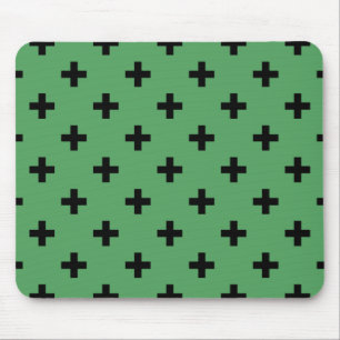 Mousepad Polka negra cruza em verde