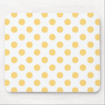 Mousepad Polkadots amarelos<br><div class="desc">Polkadoes amarelos sobre fundo branco</div>