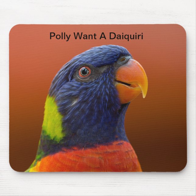 Mousepad Polly want A Daiquiri (Pop Bêbado) (Frente)
