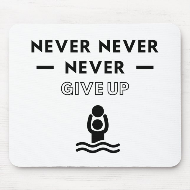 Mousepad Polo aquático: nunca desista nunca. (Frente)