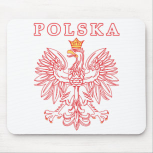 Mousepad Polska Com Águia Polonesa Vermelha
