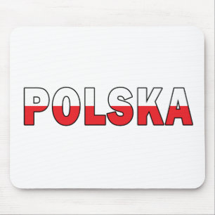 Mousepad Polska em cores polonesas da bandeira