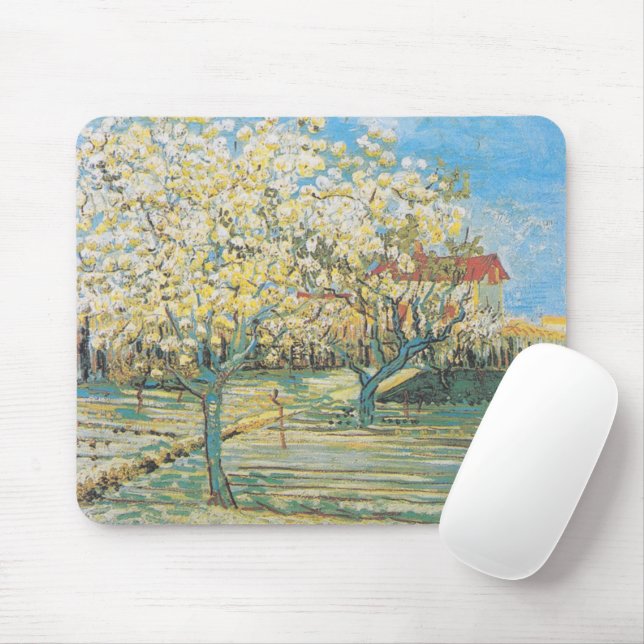 Mousepad Pomar no Flor | Vincent Van Gogh (Com mouse)