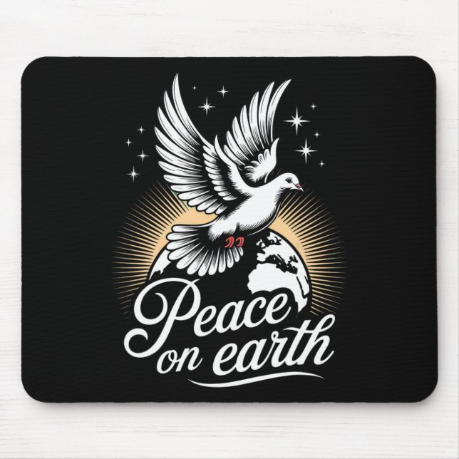 Mousepad Pomba da Paz na Terra e Globo Natal Pacífico  (Frente)