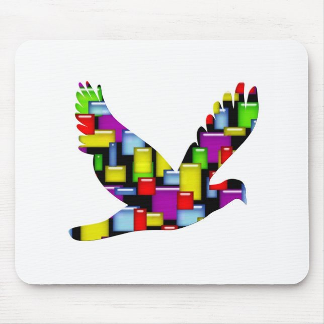 Mousepad pomba mosaica (Frente)