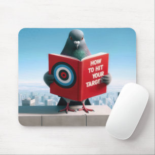 Mousepad Pombo da cidade lendo um livro