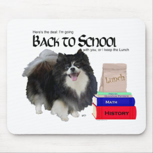 Mousepad Pomerânia Preto de Volta às Aulas