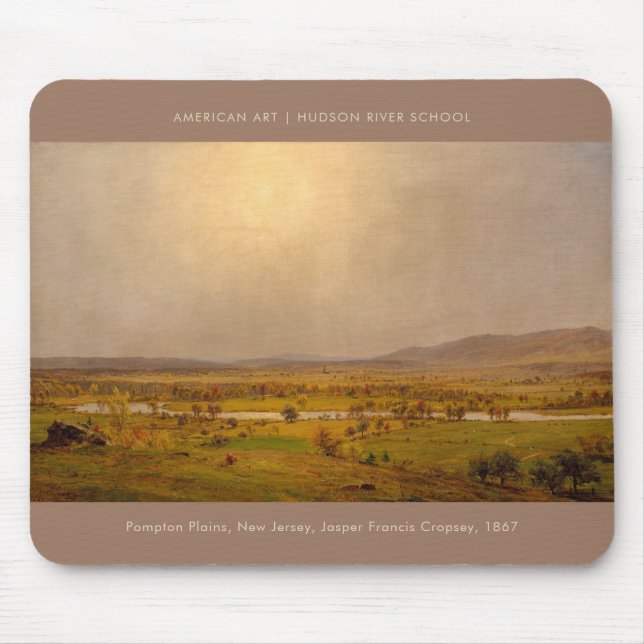 Mousepad Pompton Plains New Jersey Fine Art Painting (Frente)
