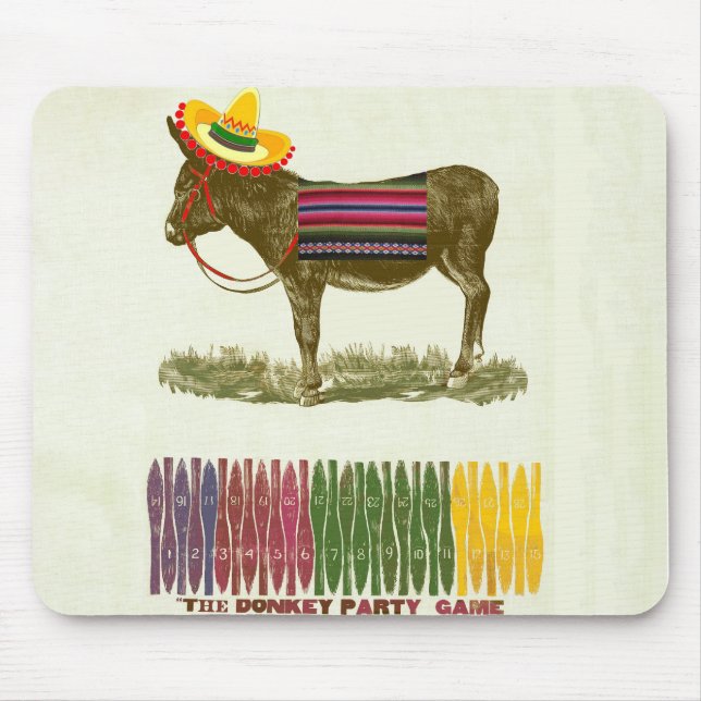 Mousepad Ponha a cauda no burro (Frente)