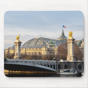 Mousepad Pont Alexandre III e Grand Palais à ouro hora