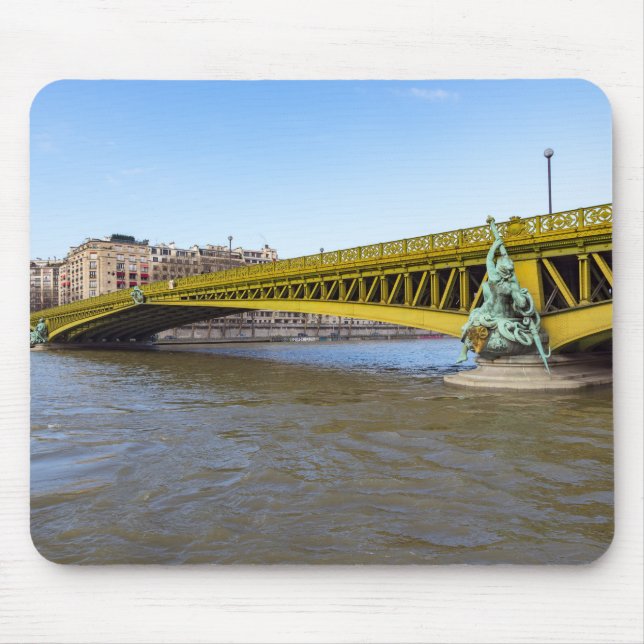 Mousepad Pont Mirabeau sobre o Sena - Paris (Frente)