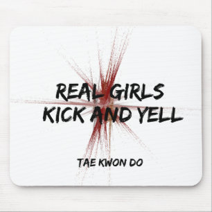 Mousepad Pontapé das meninas e grito reais Taekwondo