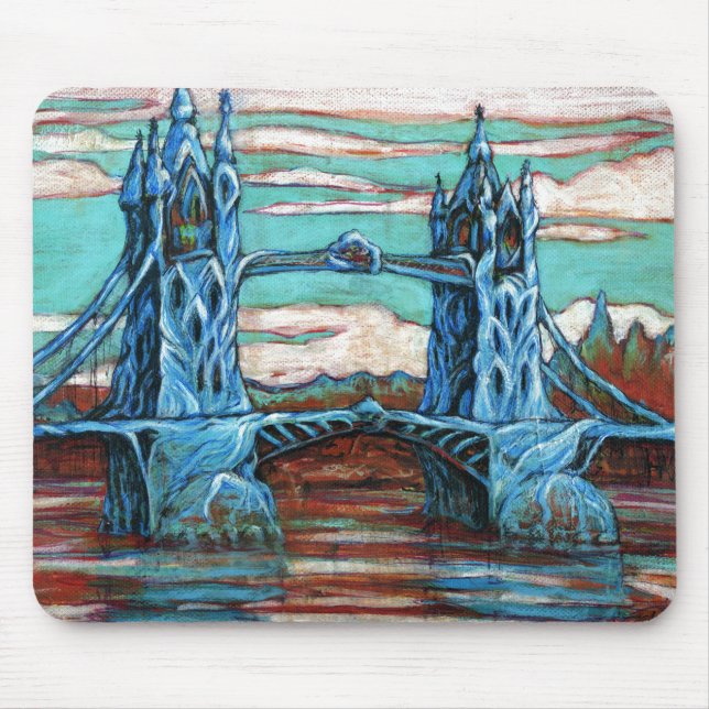 Mousepad Ponte Crescente em uma cidade fantástica (Frente)