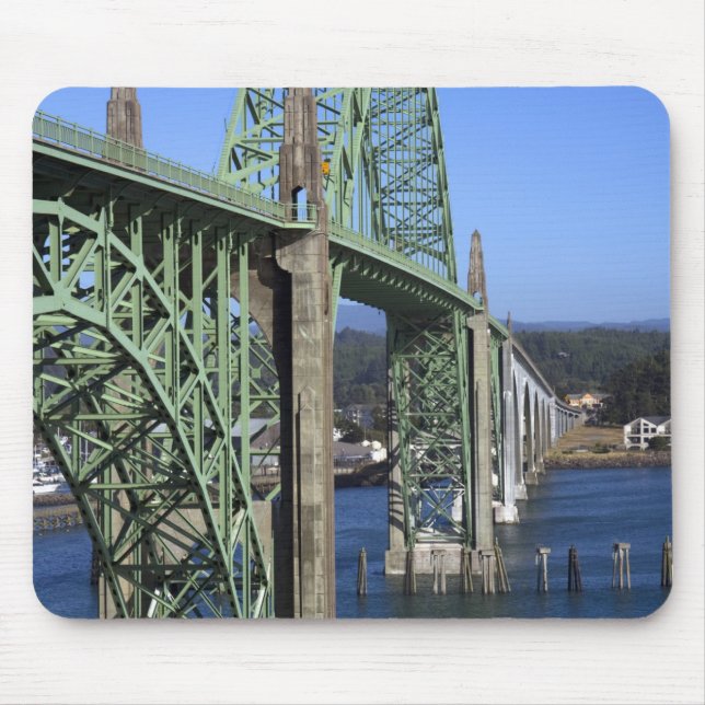 Mousepad Ponte da Baía de Yaquina sobre a Baía de Yaquina (Frente)