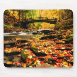Mousepad Ponte de madeira e angra na queda