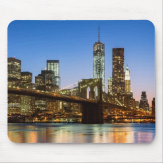 Mousepad Ponte de Manhattan e de Brooklyn no crepúsculo