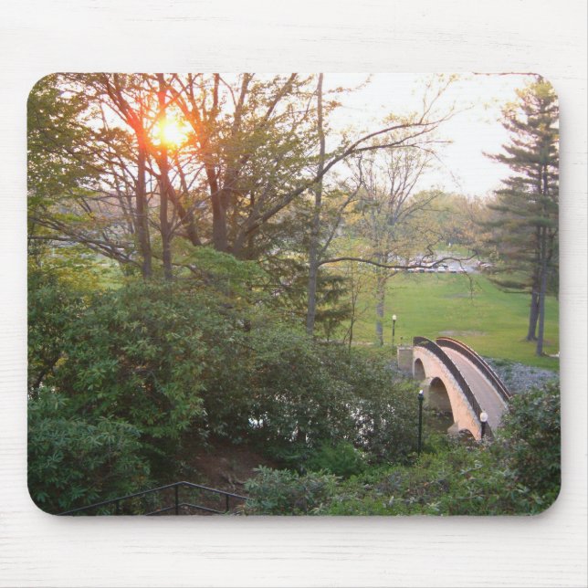 Mousepad Ponte do Arco-íris Sunset no Grove City College (Frente)