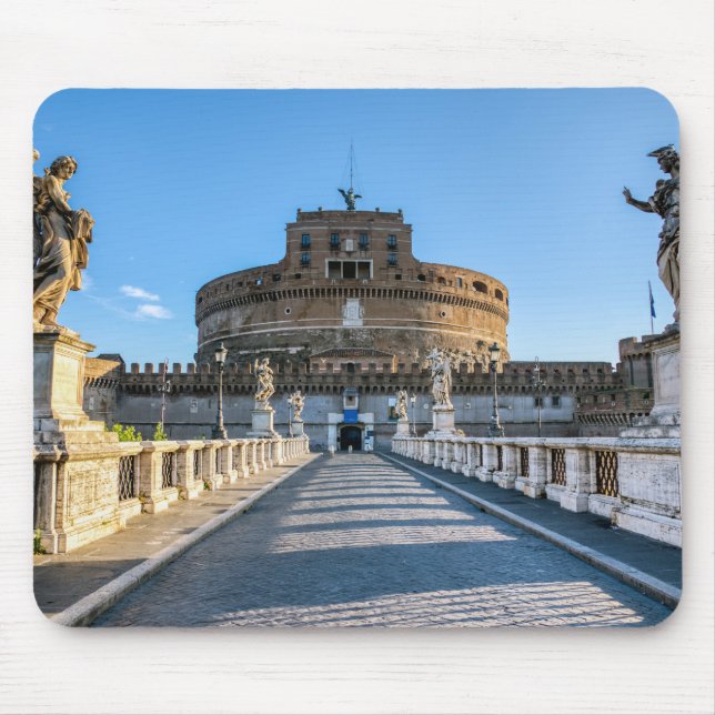 Mousepad Ponte e Castel Sant'Angelo - Roma, Itália (Frente)