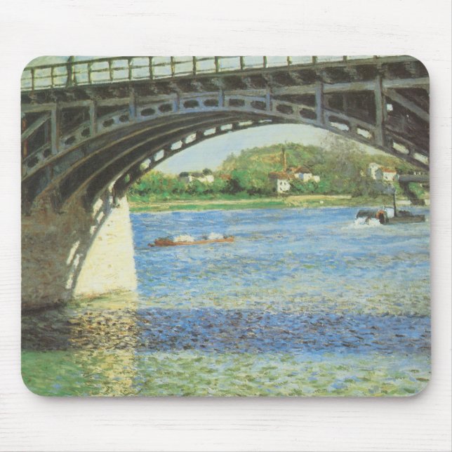 Mousepad Ponte em Argenteuil por Gustave Caillebotte (Frente)