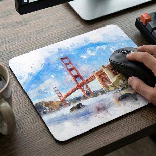 Mousepad Ponte Golden Gate Pastel em São Francisco