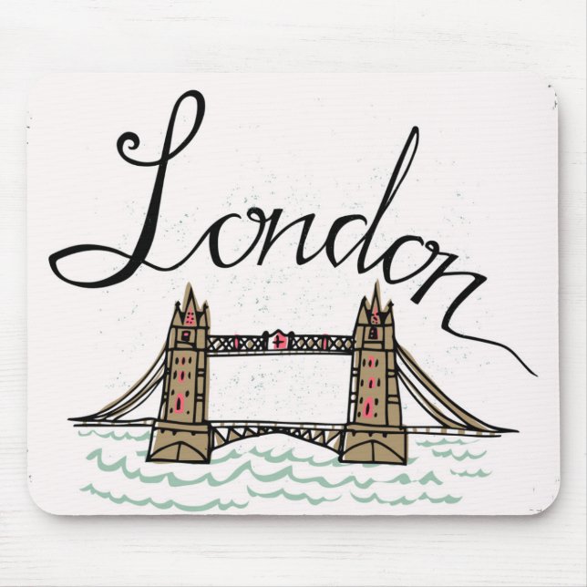 Mousepad Ponte indicada por letras de Londres da mão (Frente)