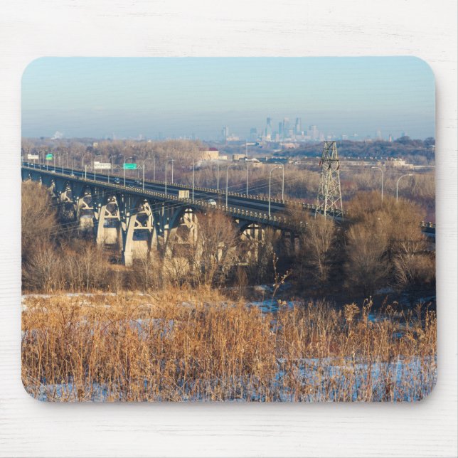 Mousepad ponte mendota que abrange o vale do rio Minnesota (Frente)