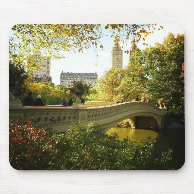 Mousepad Ponte no outono, Central Park do arco, Nova Iorque (Frente)
