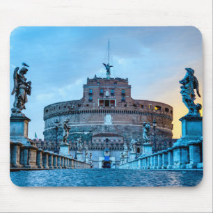 Mousepad Ponte Sant'Angelo de madrugada - Roma Itália