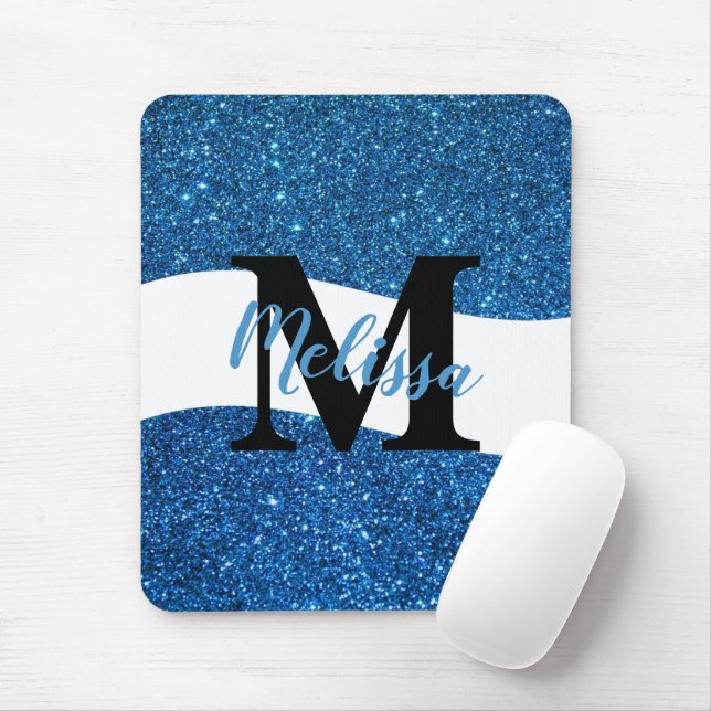 Mousepad Ponteira de mouse com purpurina personalizada (Com mouse)