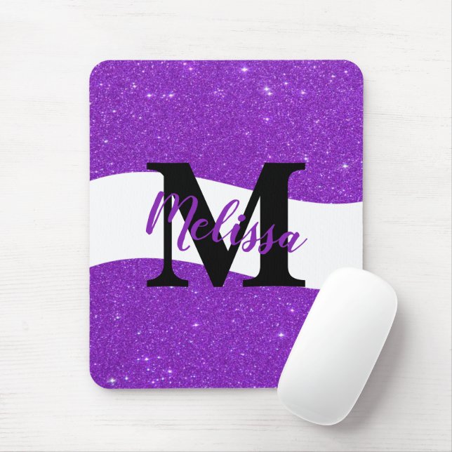 Mousepad Ponteira de mouse personalizada com glitter (Com mouse)