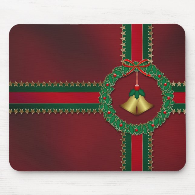 Mousepad Ponteira de Natal Estrelas e Listras (Frente)