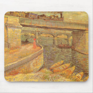 Mousepad Pontes através do Seine por Vincent van Gogh