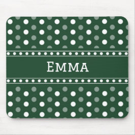 Mousepad Ponto de Bolinha Verde Esmeralda