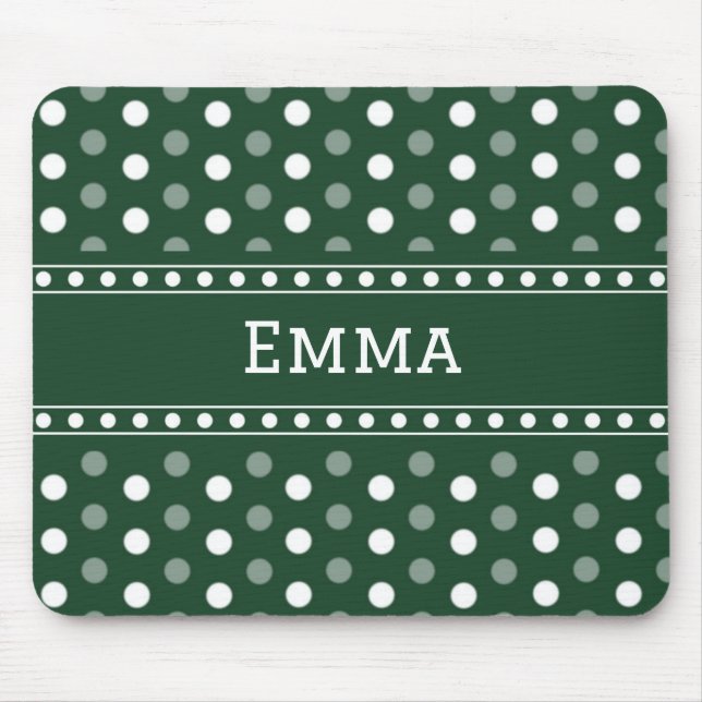 Mousepad Ponto de Bolinha Verde Esmeralda (Frente)